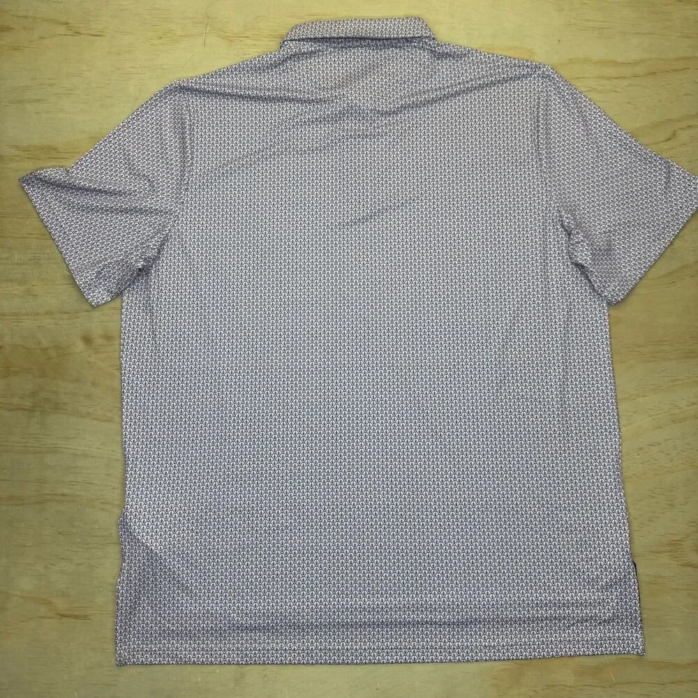 NEW RLX Ralph Lauren Golf Purple Navy Bee Print Performance Polo Shirt XL - Picture 11 of 14